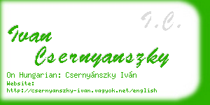 ivan csernyanszky business card